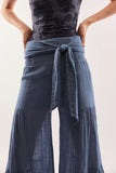 Free People Good Day Wide Leg Pant Blue