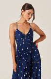 ASTR Blythe Navy Polka Dot Dress