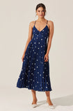 ASTR Blythe Navy Polka Dot Dress