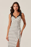 ASTR Eirene Black Polka Dot Dress