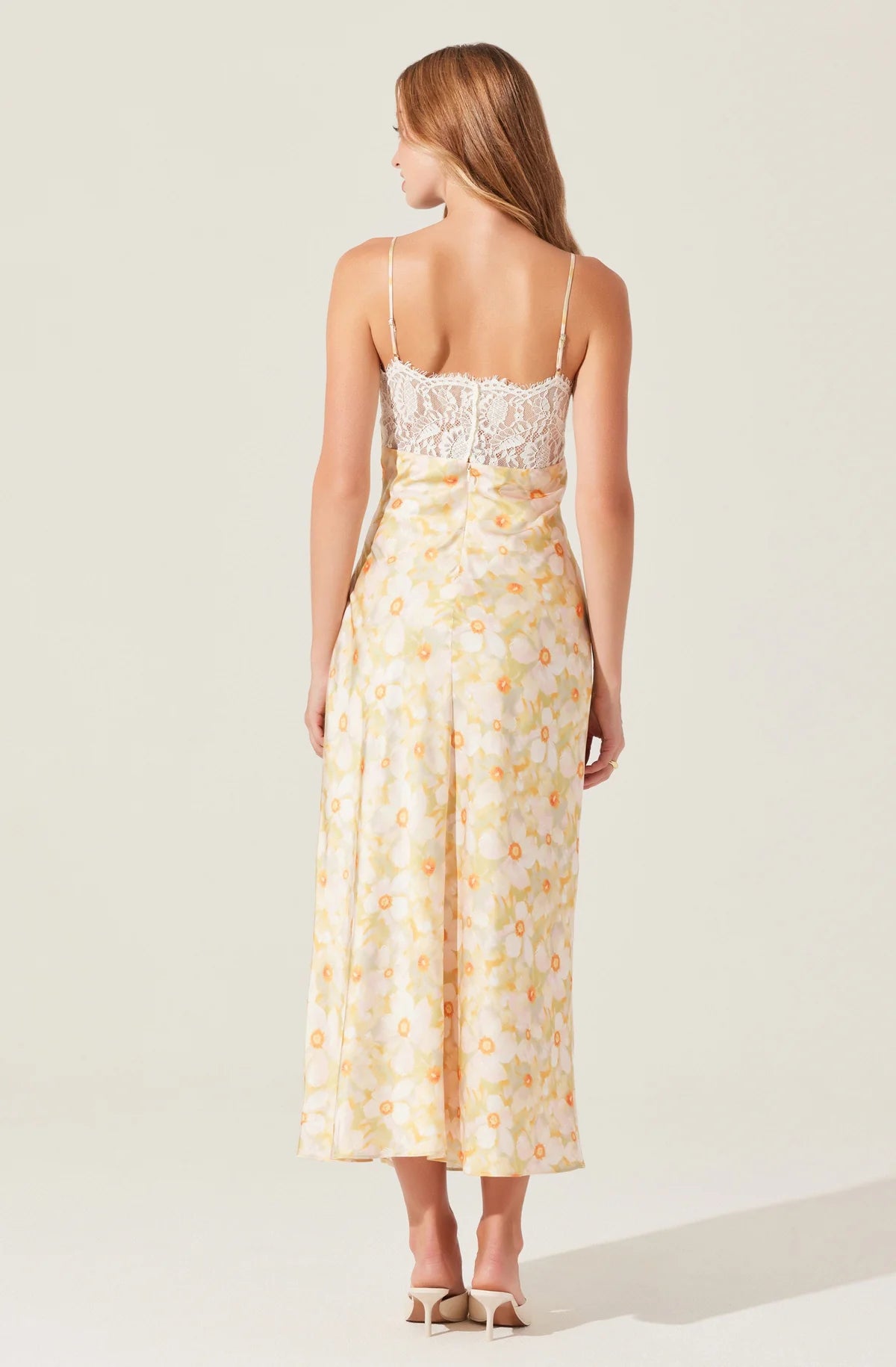 ASTR Ivanna Yellow Floral Dress