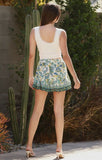 Angie Ruffle Skort Ivory Blue