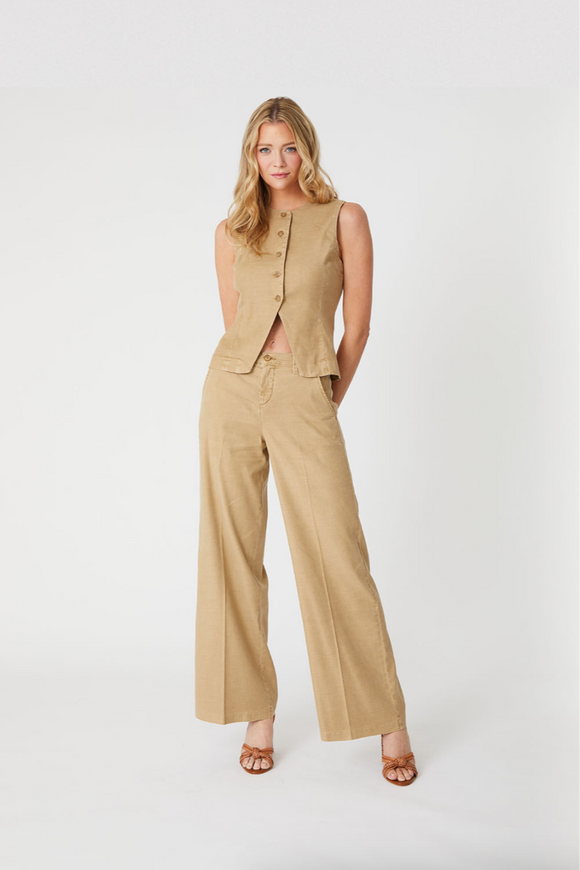 Level 99 Tallulah Wide Leg Pants - Sandstone