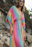 Z&L Harlequin Maxi Dress With Sleeve