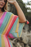 Z&L Harlequin Maxi Dress With Sleeve