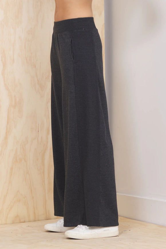 Vintage Havana Washed Black Jersey Flare Pant