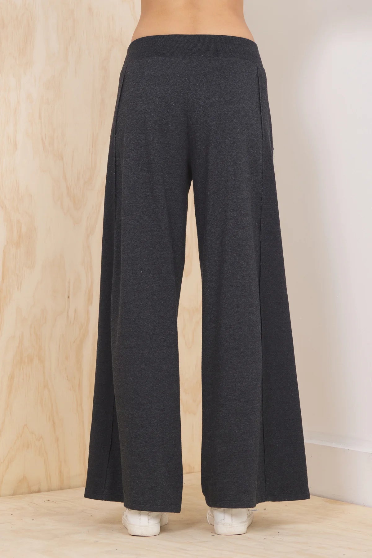 Vintage Havana Washed Black Jersey Flare Pant