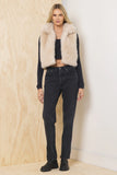 Vintage Havana Almond Cozy Fur Vest