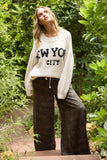 Vintage Havana Tencel Wide Leg Pant Camo