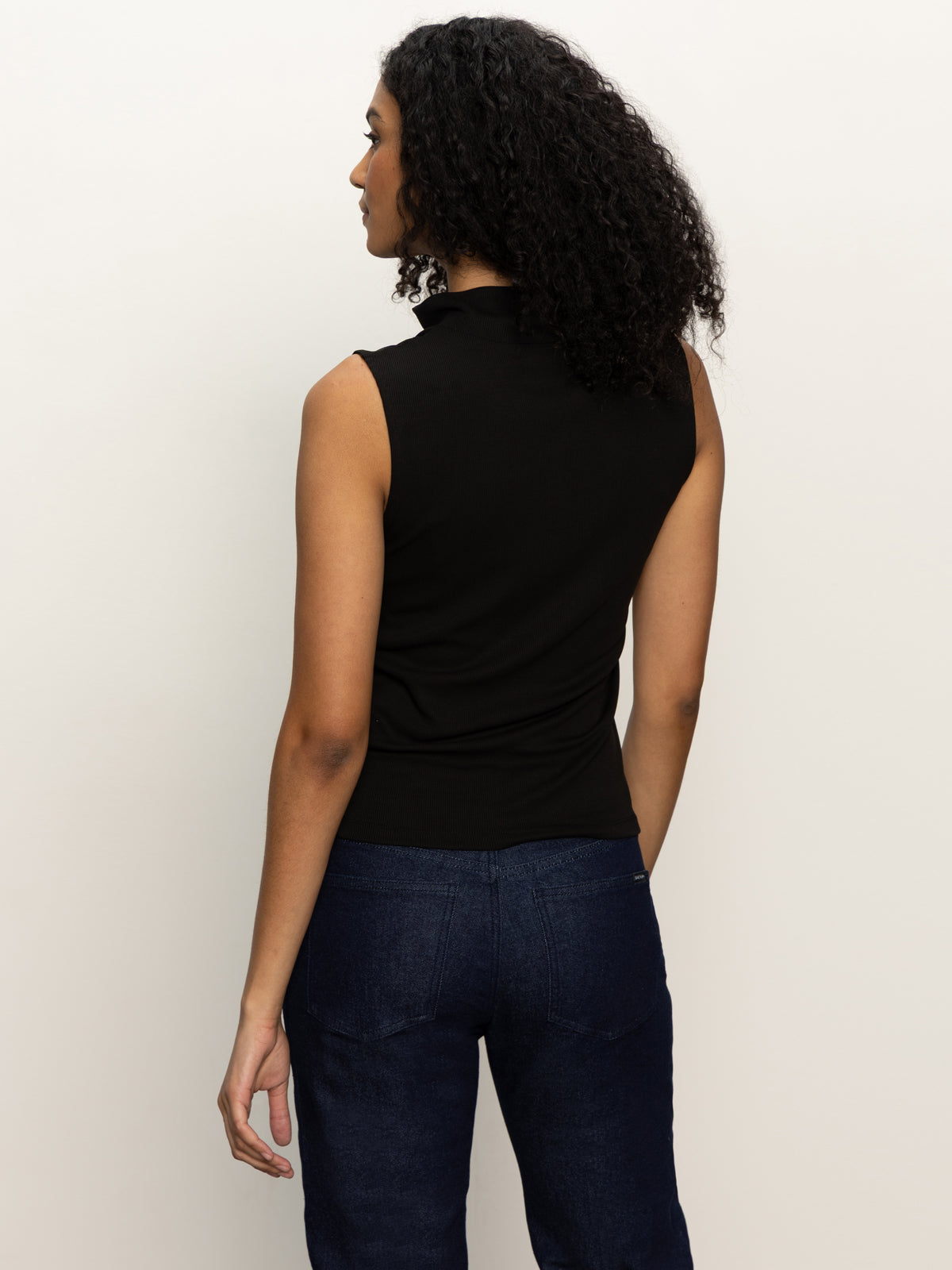 Sanctuary Sleeveless Zip Mock Neck Top