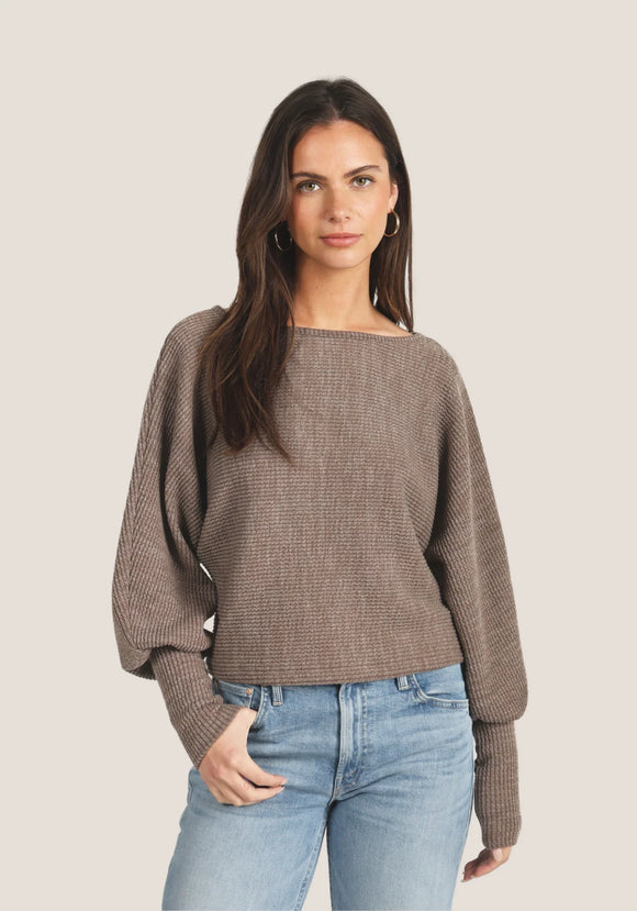 Z Supply Andie Dolman Sleeve Top - Brown