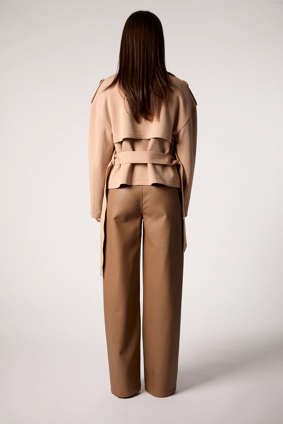 Blue Revival Charli Cropped Scuba Trench Coat