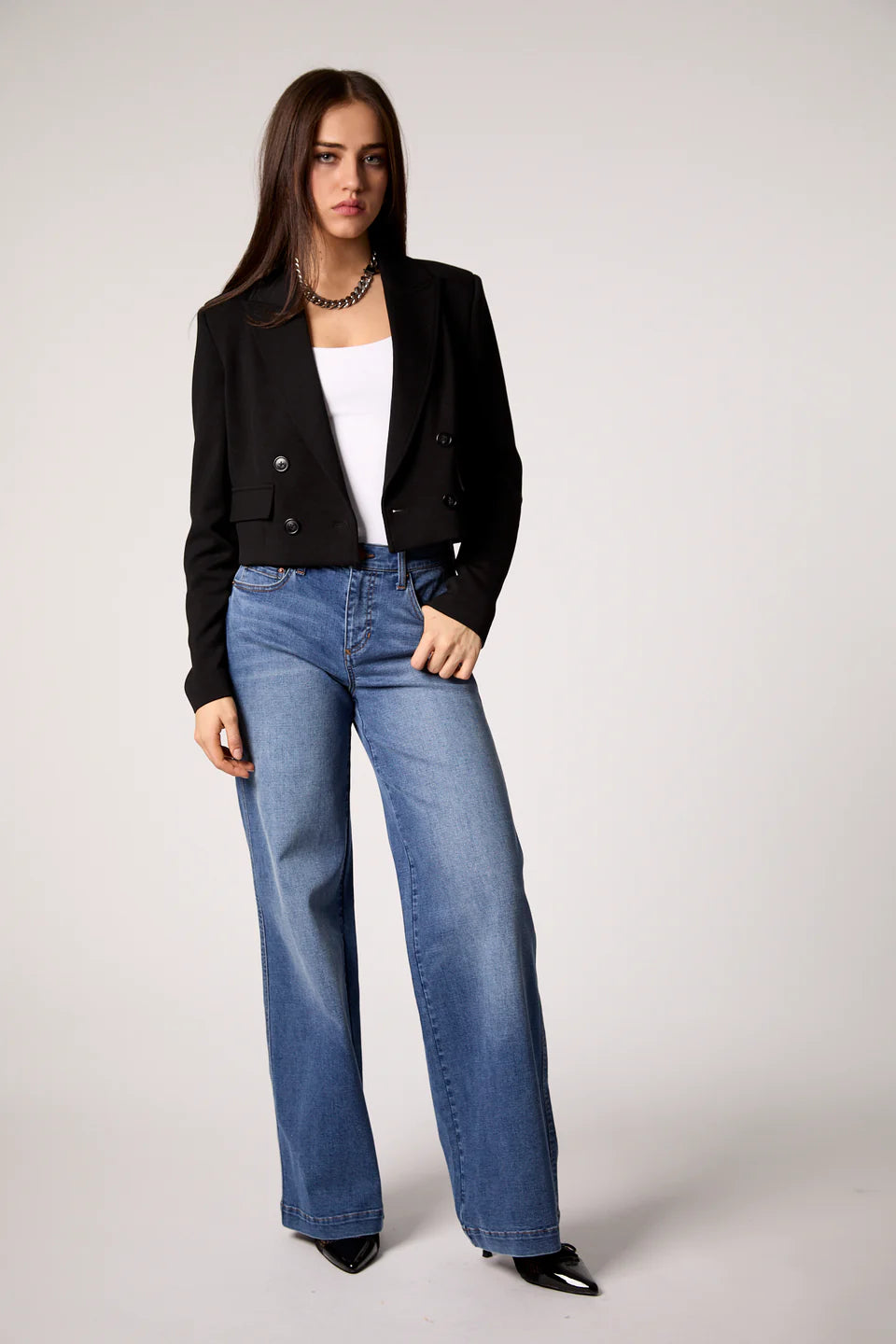 Blue Revival Fireside Cropped Blazer