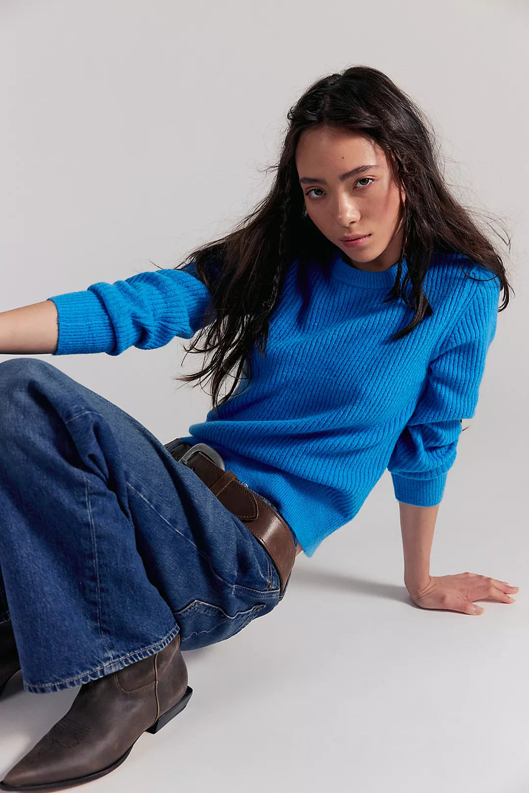 Free People Even After Pullover Sweater - Blue