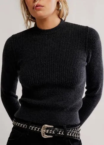 Free People Even After Pullover Sweater - Charcoal