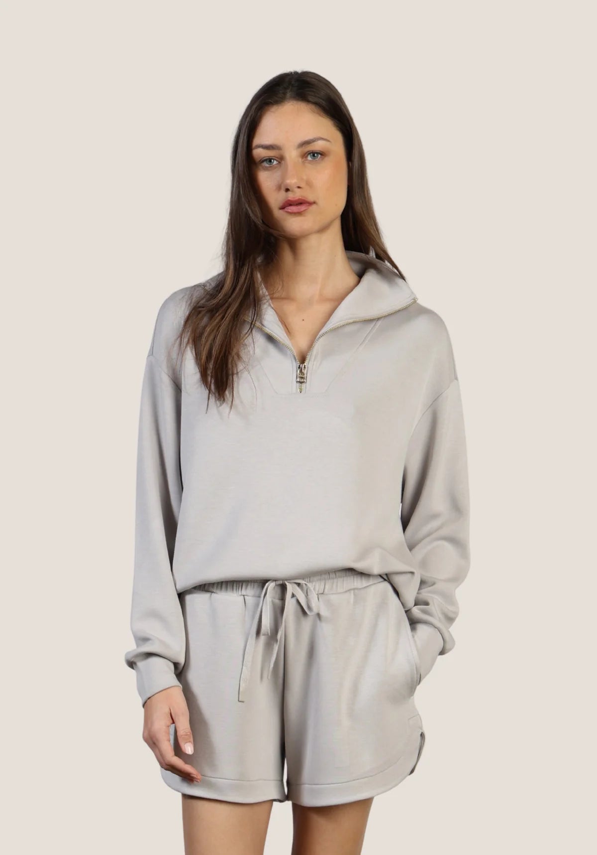 Dylan Weekend 1/2 Zip -Taupe