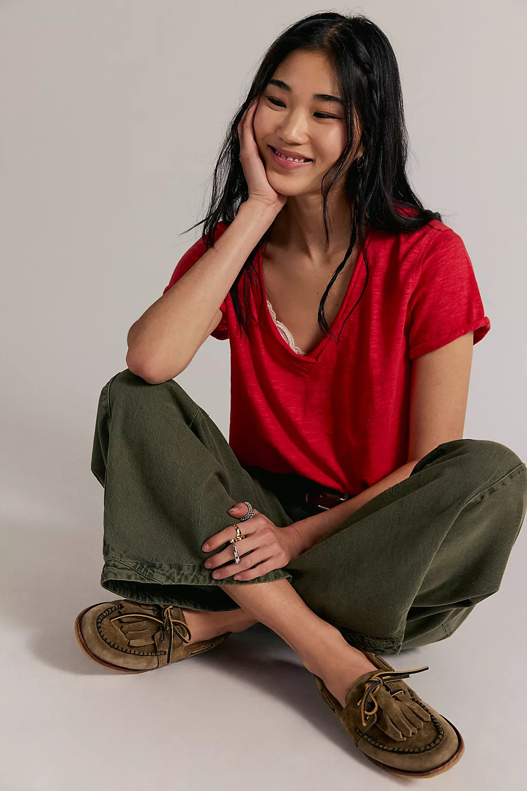 Free People Take 2 Tee - Red