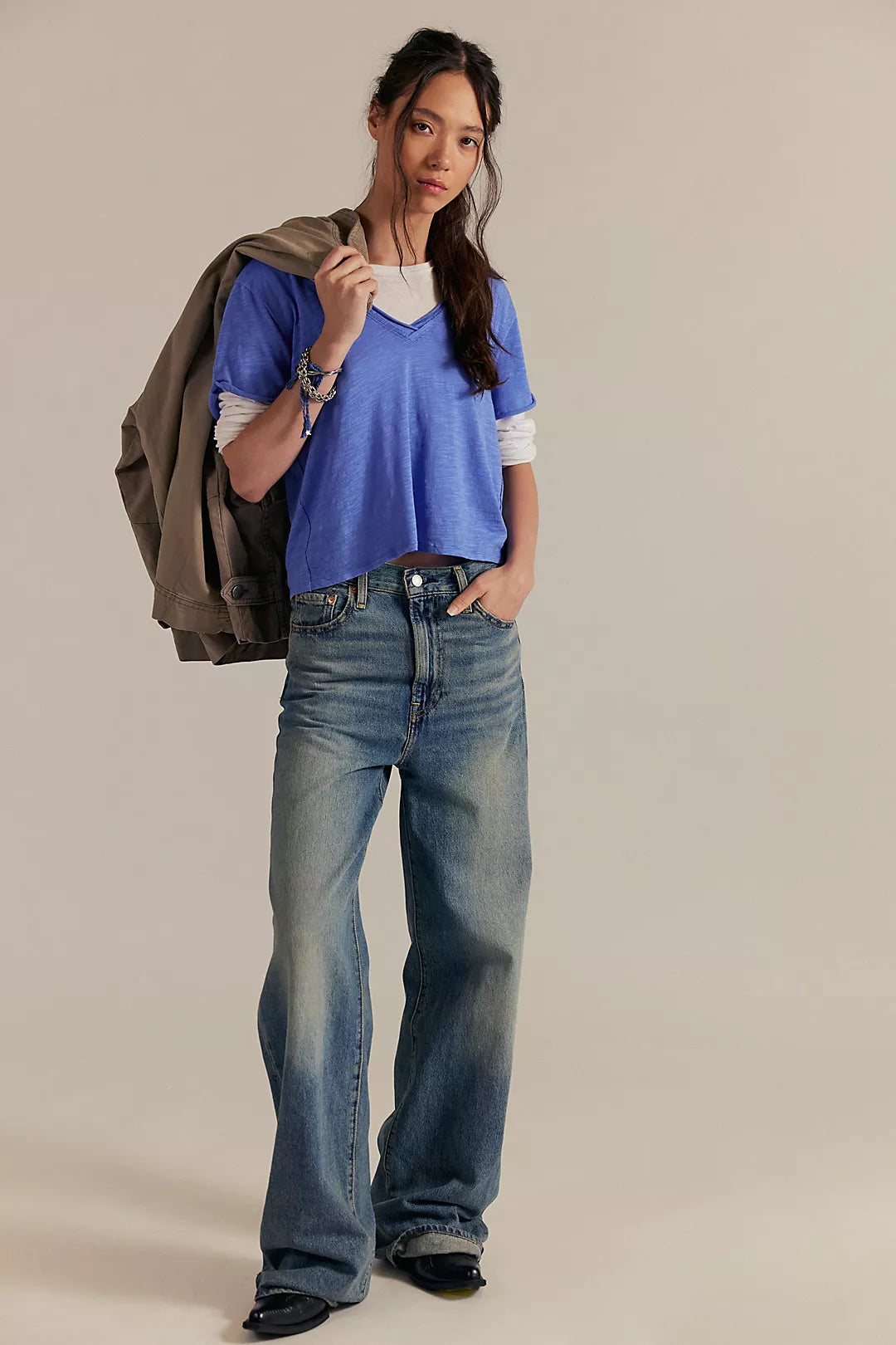 Free People Take 2 Tee - Cornflower