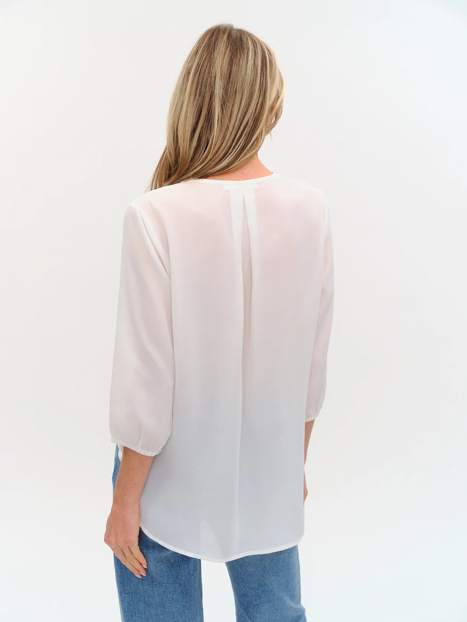 Six Fifty Vanessa 3/4 Sleeve Surplus Blouse - Ivory