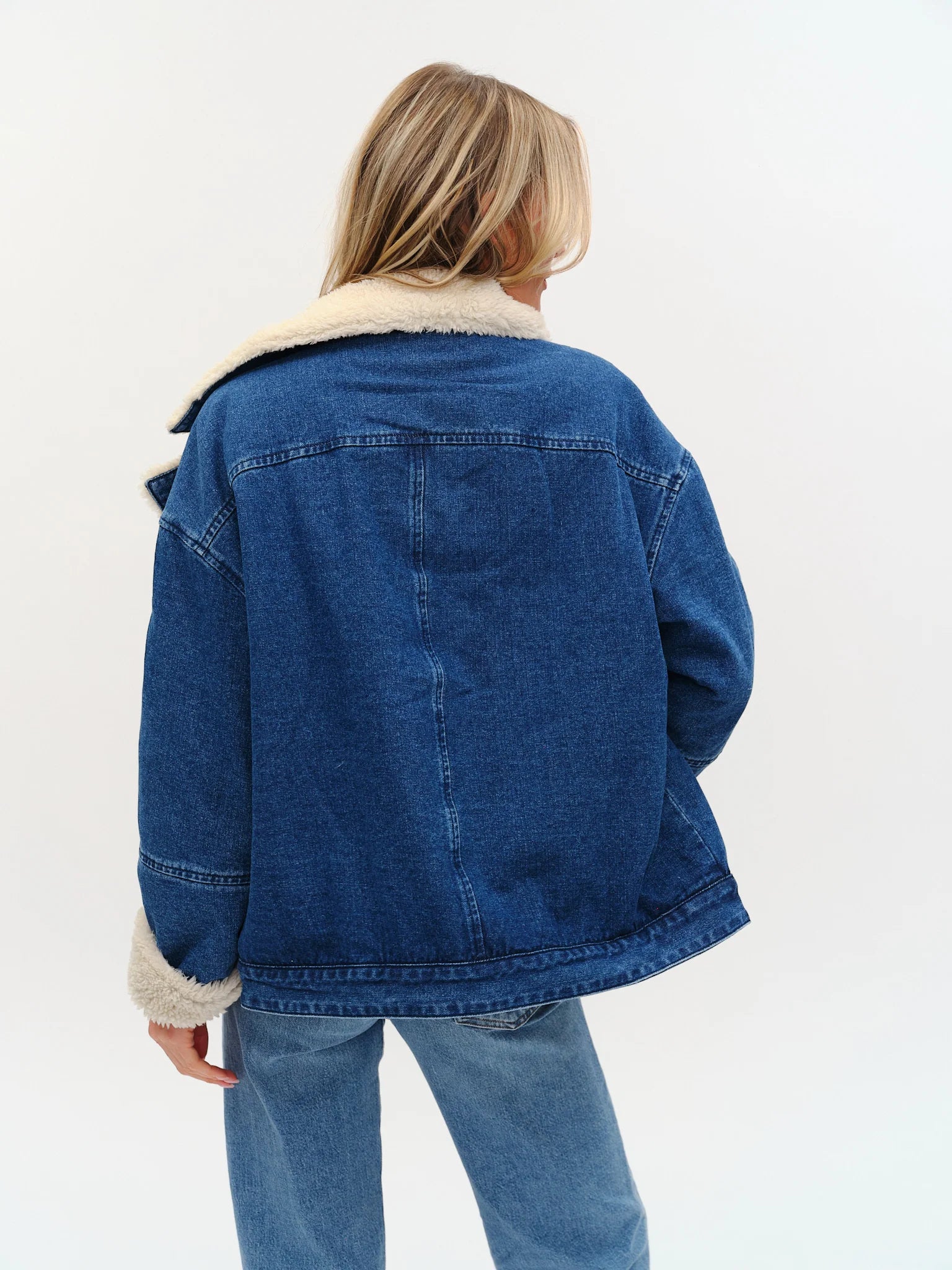 Six Fifty Williston Oversized Faux Fur Denim Jacket