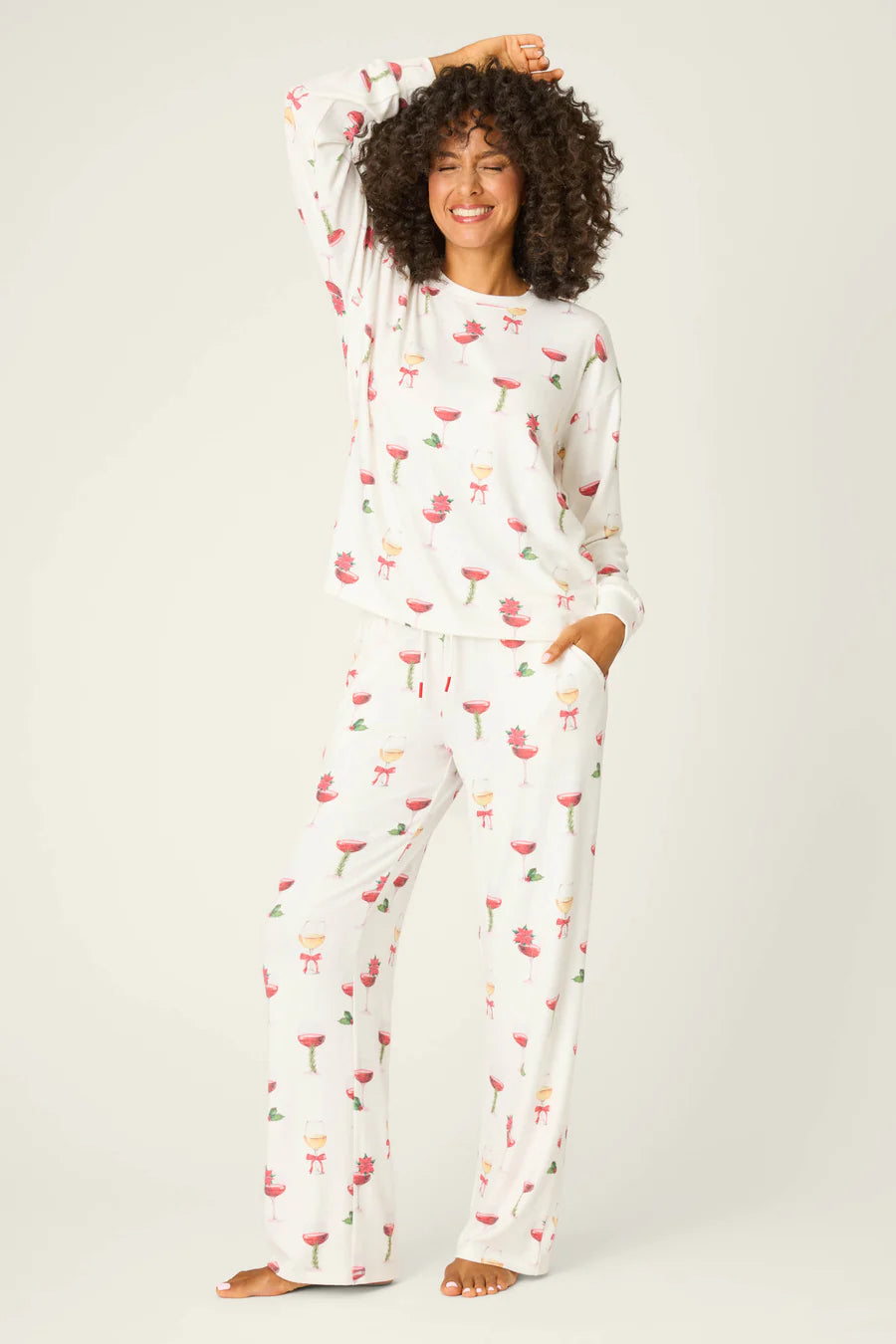 PJ Salvage Lets Get Toasty Long Sleeve Pants PJ Set