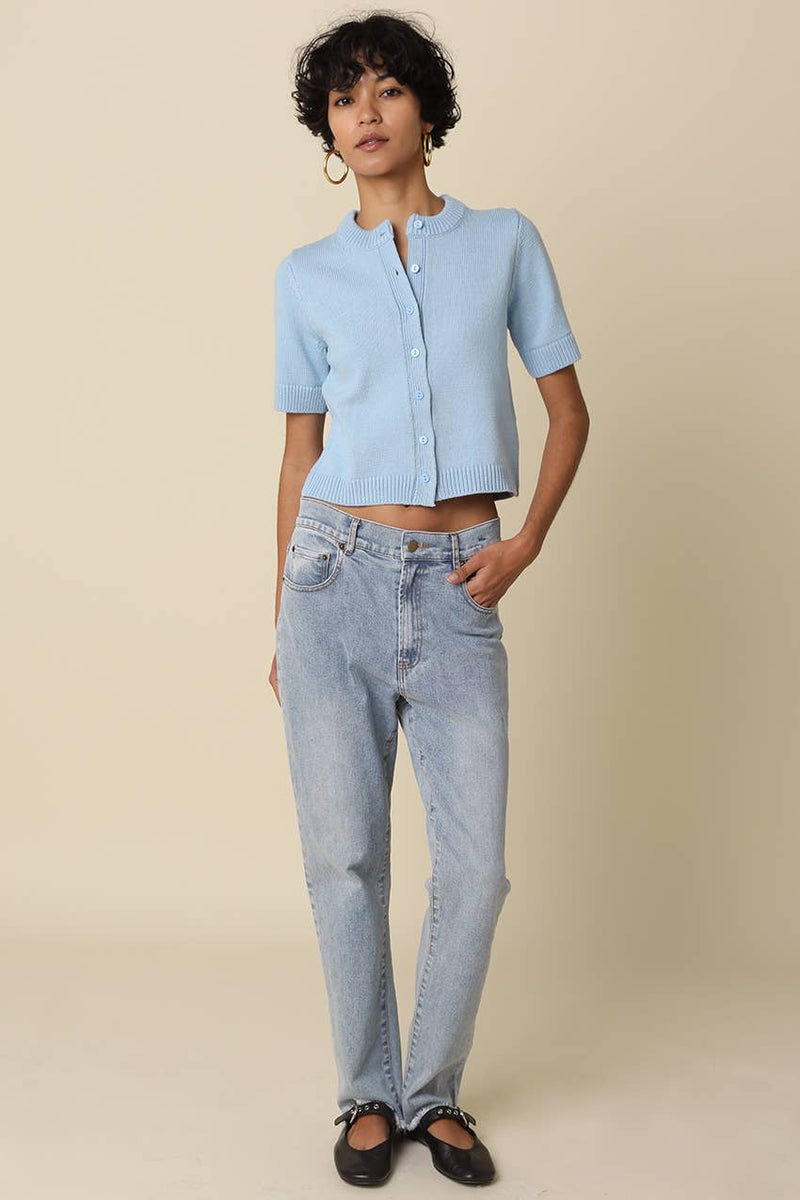 Olivaceous Leia Short Sleeve Knit Top