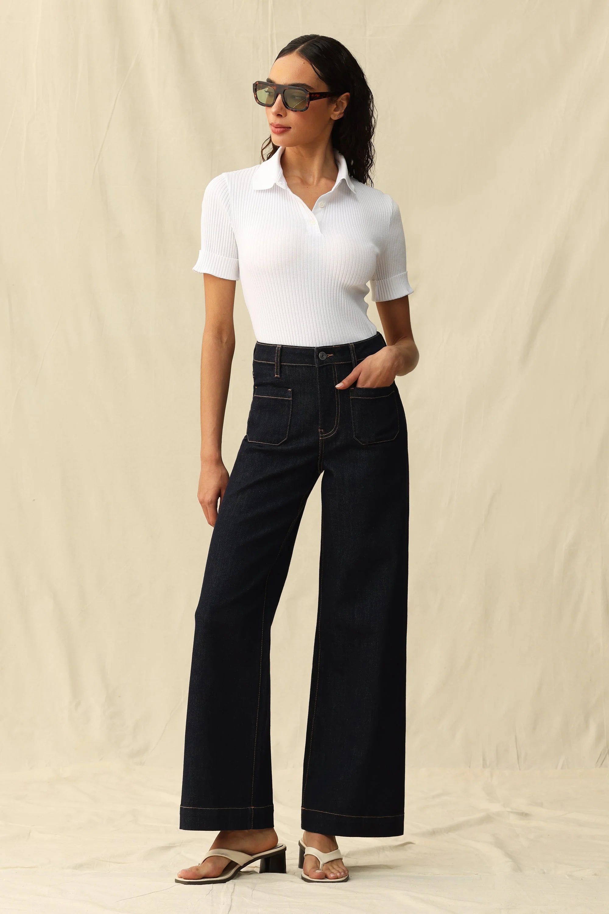 Bayeas High Rise Wide Leg Jeans