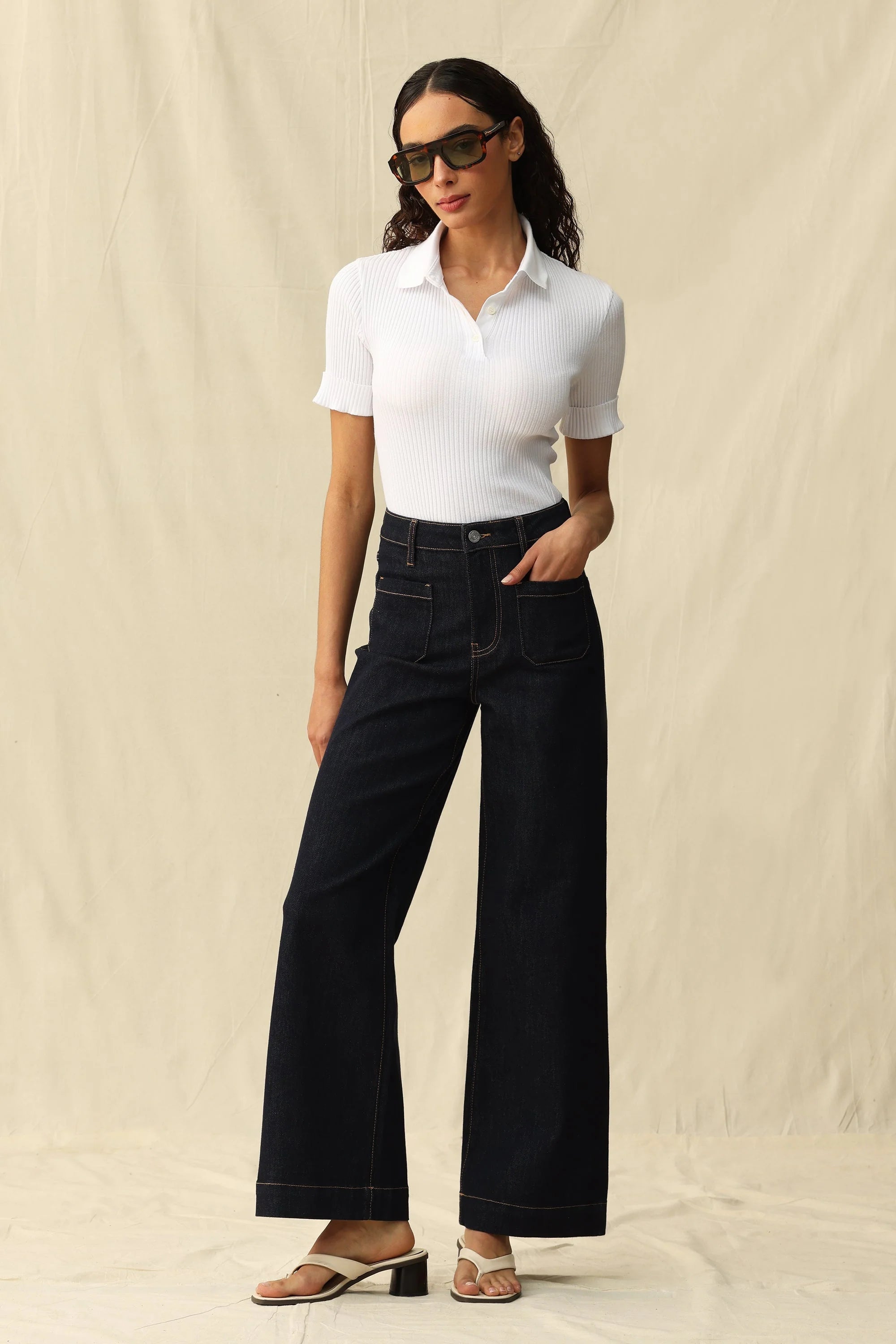 Bayeas High Rise Wide Leg Jeans