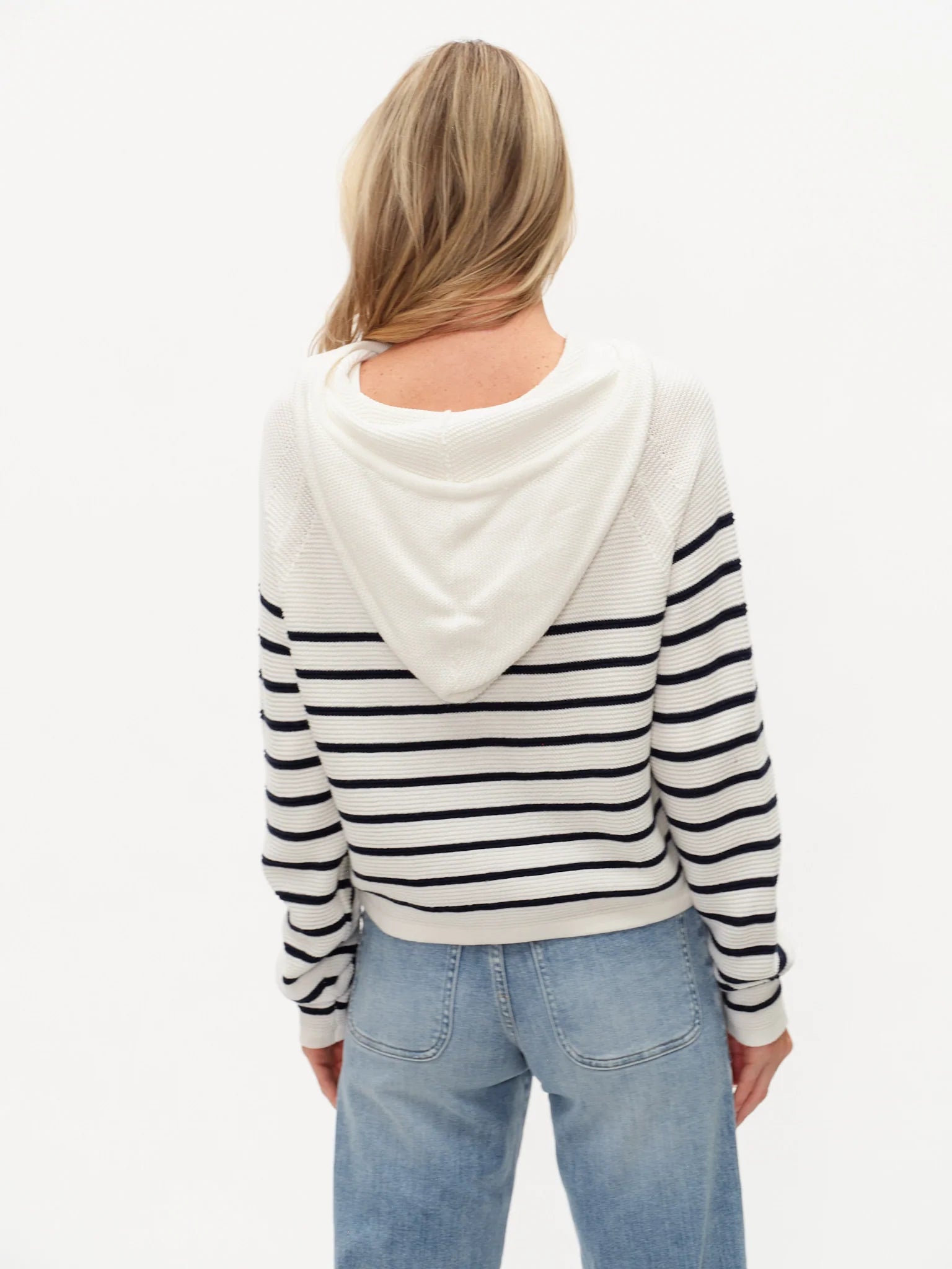 Six Fifty Annalora Navy Striped Hoodie