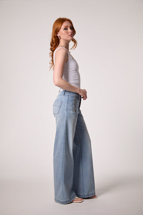 Blue Revival Sailor Mid Rise Wide Leg Jean