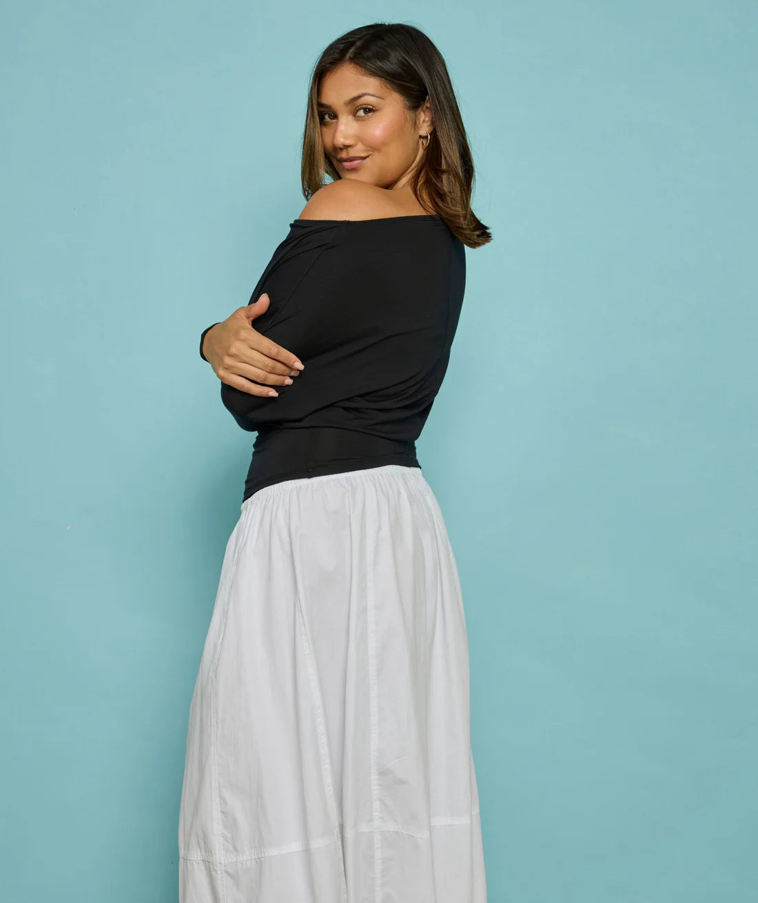 SheBird Taylor Off The Shoulder Top - Black