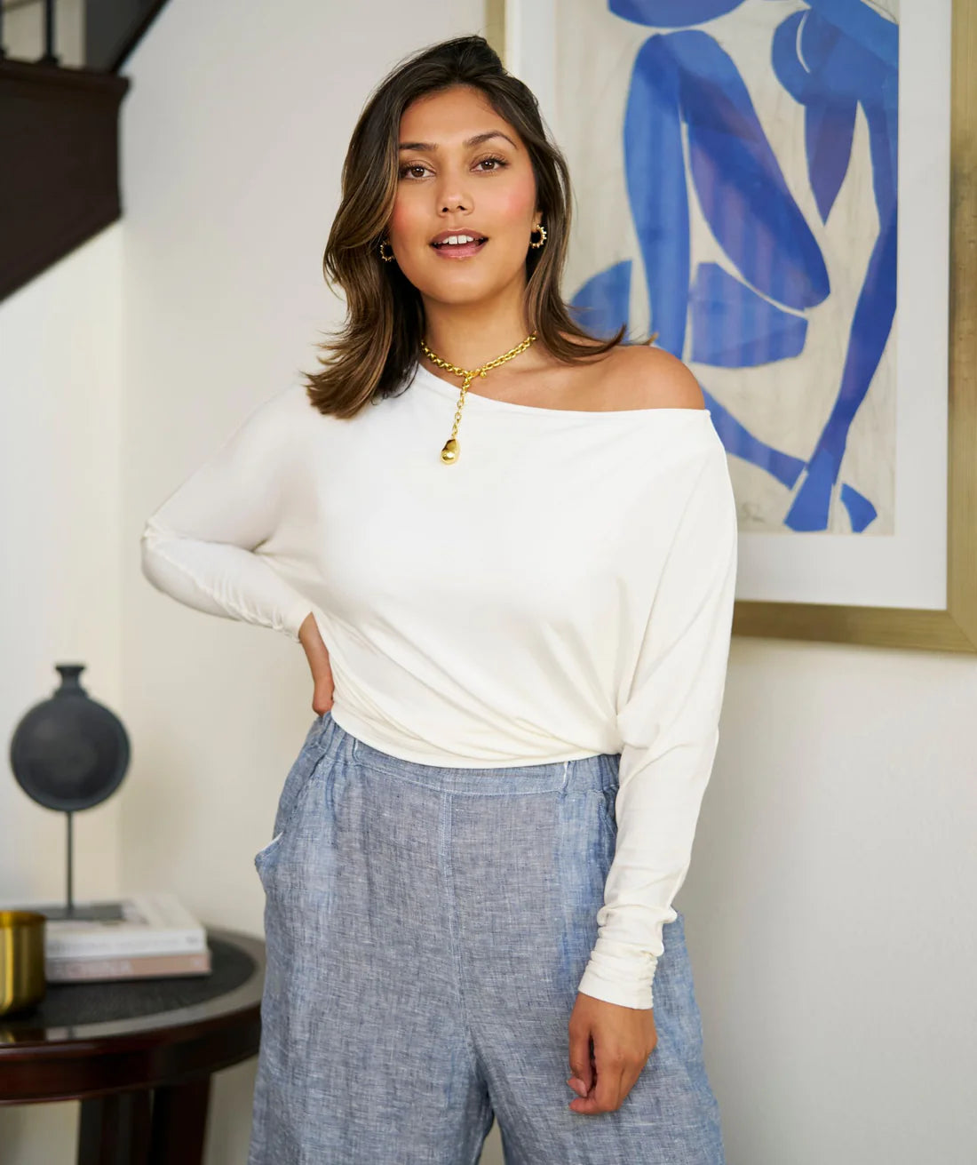 SheBird Taylor Off The Shoulder Top - White