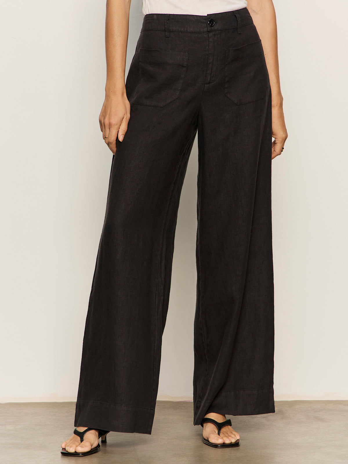Sanctuary Linen Marine Wide Leg Pant