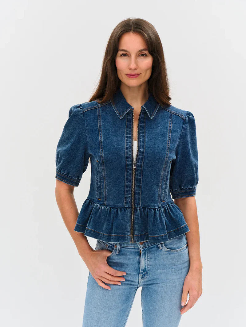 Six Fifty Delancey Denim Peplum Jacket