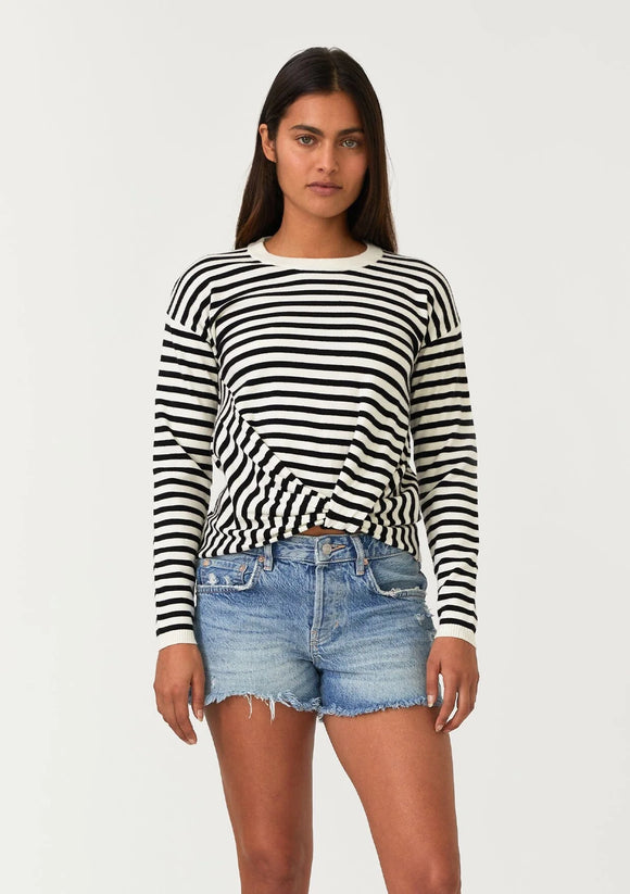 Lovestitch Stripe Front Knot Pullover