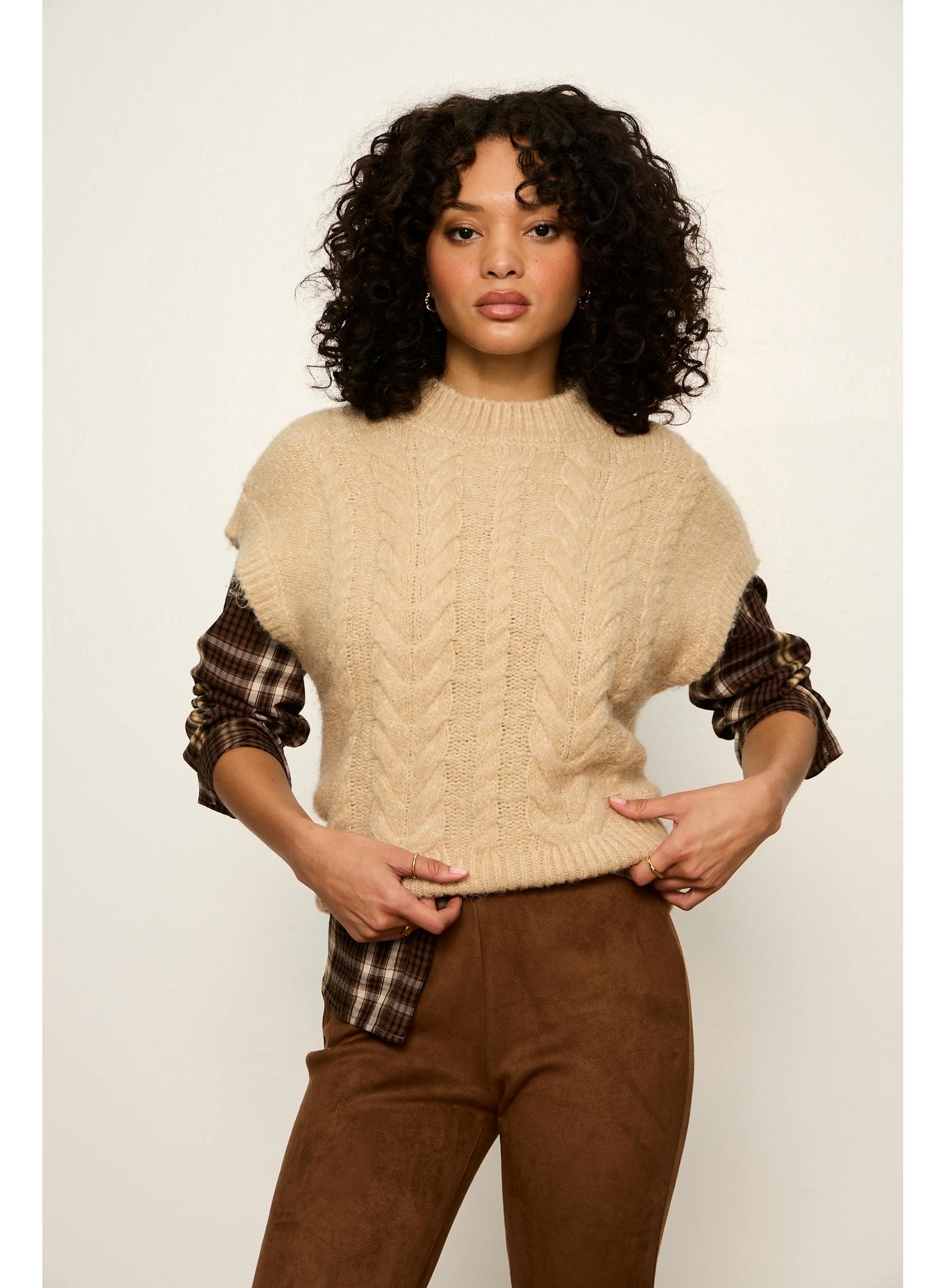 Sanctuary Cable Sweater Shell