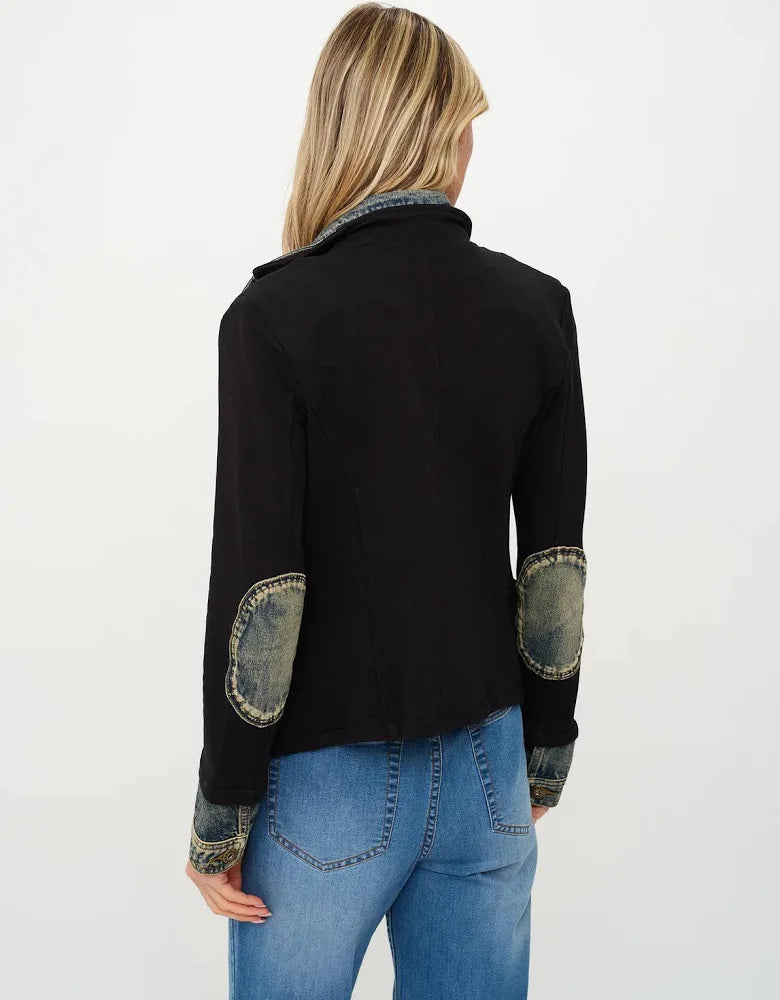 Six Fifty Clarissa Mix Media Denim - Black
