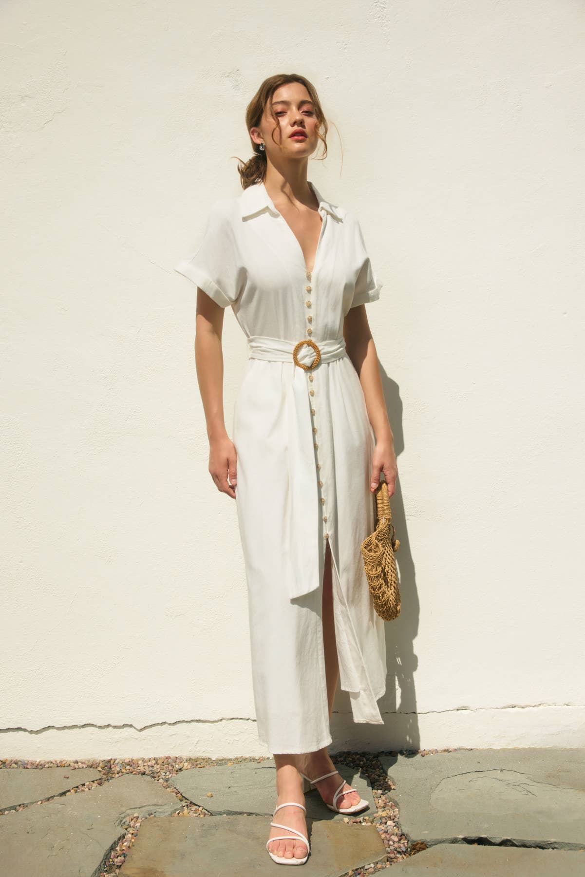 Heaven Sent Wicker Buckle Maxi Dress (1)