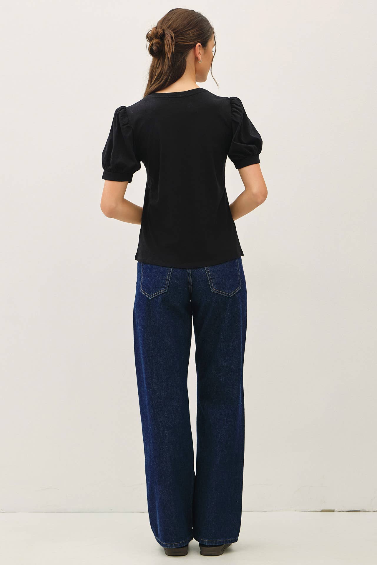Be Cool Cotton Jersey Puff Sleeve T-Shirt