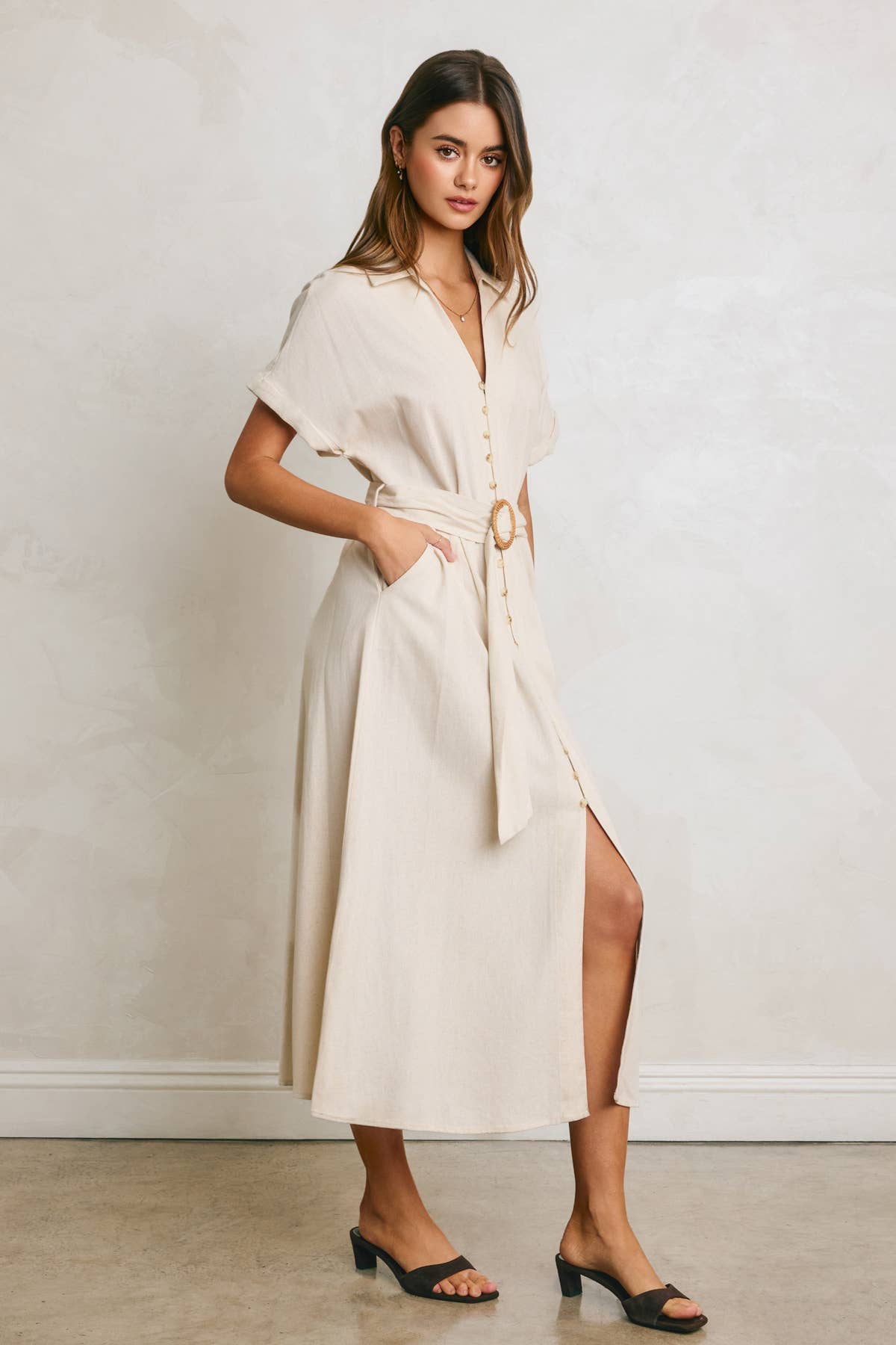 Heaven Sent Wicker Buckle Maxi Dress (1)